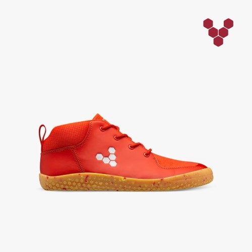 Vivobarefoot Primus II All Weather Juniors Trainers Coral UK ZNRG